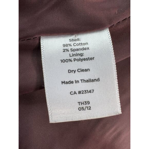 Talbots Womens Blazer Petite 6P Burgundy Velvet Peplum Classic Preppy Academia - Picture 10 of 13